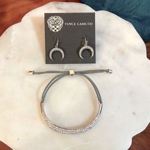 Vince Camuto Crystal Earring & Bracelet set